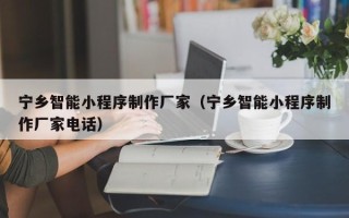 黄山宁乡智能小程序制作厂家（宁乡智能小程序制作厂家电话）